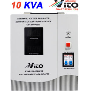 10 KVA МОНОФАЗНИ  НИСКОВОЛТАЖНИ Стабилизатори на ток и напрежение  в диапазон 120V-290V  с Електронно управление, LED дисплей