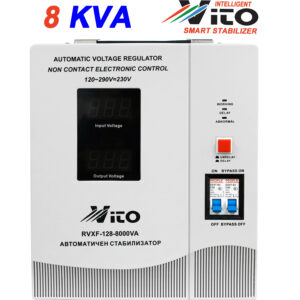 8 KVA МОНОФАЗНИ  НИСКОВОЛТАЖНИ Стабилизатори на ток и напрежение  в диапазон 120V-290V с Електронно управление, LED дисплей