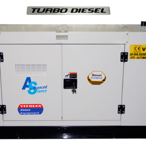 55 KVA / 44 KW Шумозаглушени ТРИФАЗНИ TURBO Дизелови Генератори VITOLUX с водно охлаждане и Пълна автоматика
